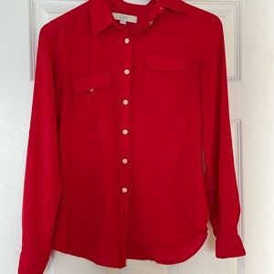 Red Loft Polyester button up blouse
